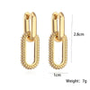 Retro Double Loop Drop Earrings – Gold Geometric Round Hoop Earrings for Women & Girls