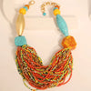 New Fashion Bohemian Statement Beads Necklace Handmade for Women Wedding Party Jewelry