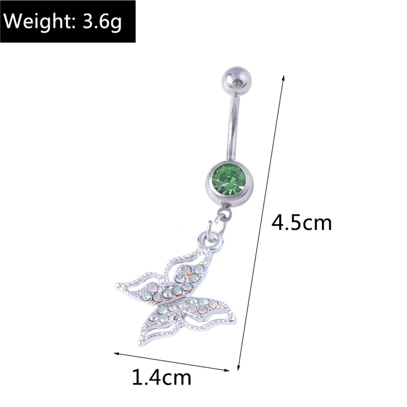 Fashion Fruit Cherry Belly Button Rings Sexy Navel Rings Belly Piercing Body Jewelry for Women Girl Party Holiday Jewelry Gifts