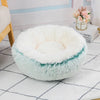 Long Plush Round Cat Bed for a Comfy and Fashionable Nap