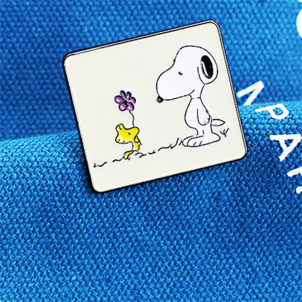 Snoopy Brooch Cartoon Japanese Badges Cute Lapel Badges for Backpacks Briefcase Anime Metal Pin for Clothes Accessories Jewelry