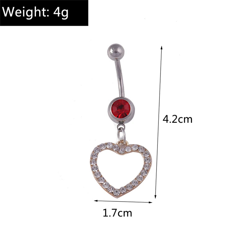 Fashion Fruit Cherry Belly Button Rings Sexy Navel Rings Belly Piercing Body Jewelry for Women Girl Party Holiday Jewelry Gifts