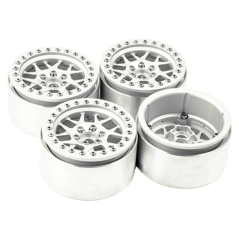 AXSPEED 4Pcs Metal 1.9"/2.2inch Beadlock Wheel Rims 25/35mm for Axial SCX10 Wraith TRX-4 D90 1/10 RC Crawler Car Upgrade Parts
