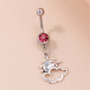 Fashion Fruit Cherry Belly Button Rings Sexy Navel Rings Belly Piercing Body Jewelry for Women Girl Party Holiday Jewelry Gifts
