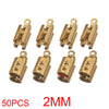 50pcs Stainless Crimp End Beads Caps Leather Cord Clip Tip Fold Crimp Bead Bracelet Connectors for Jewelry Making Bulk Wholesale