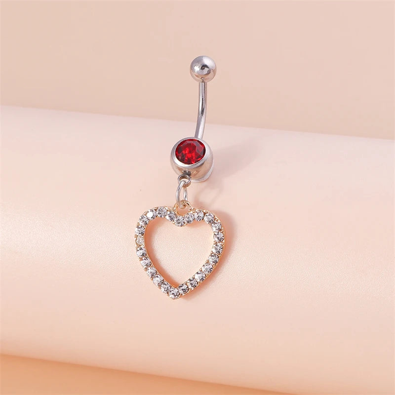 Fashion Fruit Cherry Belly Button Rings Sexy Navel Rings Belly Piercing Body Jewelry for Women Girl Party Holiday Jewelry Gifts