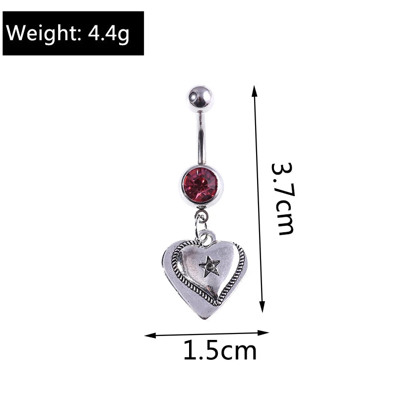 Fashion Fruit Cherry Belly Button Rings Sexy Navel Rings Belly Piercing Body Jewelry for Women Girl Party Holiday Jewelry Gifts