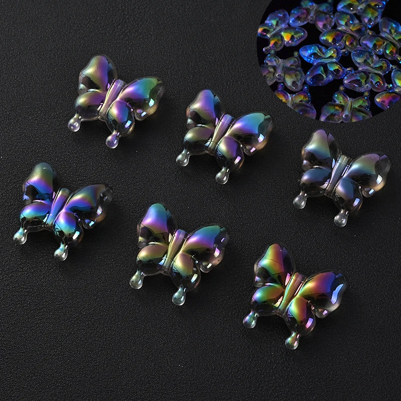 30Pcs Luminous Acrylic Beads 15mm Pentagram Loose Beads For Glow In The Dark Jewelry Making DIY Bracelet Necklace Earring