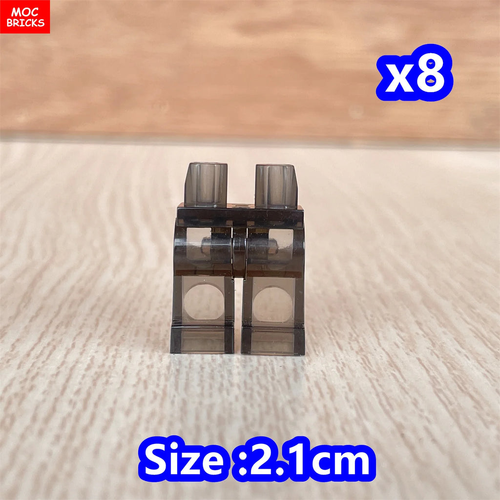8pcs/lot MOC Bricks Blank Pants legs Body Wear Figure Accessory Assembled Building Blocks Toy Kids Plastic Dolls