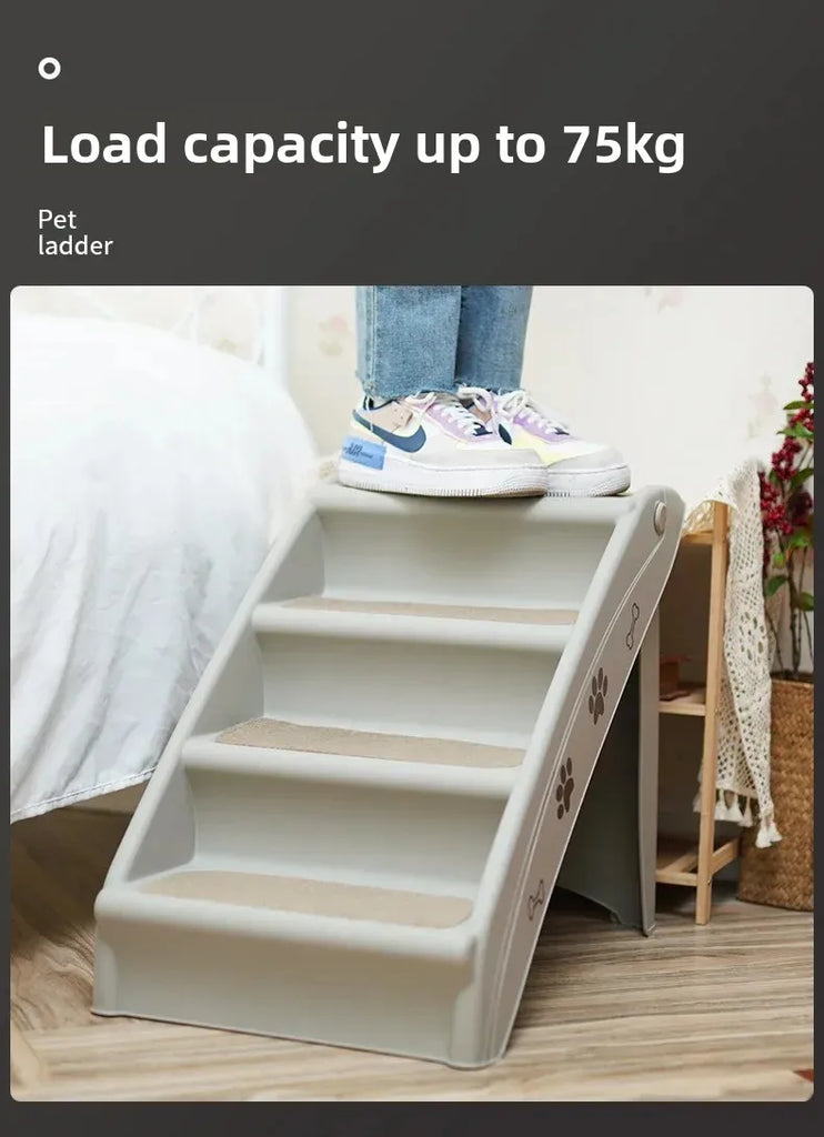 Folding Pet Stairs for Small and Medium Dogs Non-Slip Climbing Steps Easy Access Ramp for Pets Safe and Convenient Indoor