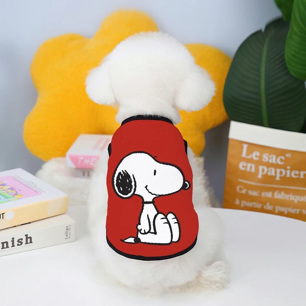 Big Dog Disney Snoopy Pet Vest Puppy Clothes 2024 Chihuahua Dog Summer Products Home Garden