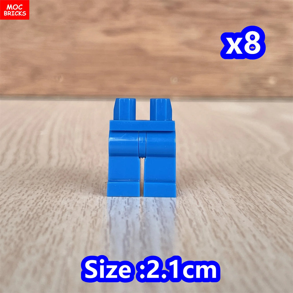 8pcs/lot MOC Bricks Blank Pants legs Body Wear Figure Accessory Assembled Building Blocks Toy Kids Plastic Dolls