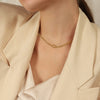 Skyrim Double Snake Chain Love Knot Necklace Women Stainless Steel Gold Color Minimalist Clavicle Chain Choker Jewelry Gift