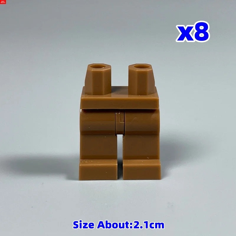 8pcs/lot MOC Bricks Blank Pants legs Body Wear Figure Accessory Assembled Building Blocks Toy Kids Plastic Dolls