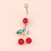 Fashion Fruit Cherry Belly Button Rings Sexy Navel Rings Belly Piercing Body Jewelry for Women Girl Party Holiday Jewelry Gifts