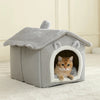 Foldable Pet House Removable Washable Cat House Puppy Cave Sofa Pet Bed House for Extra Small Dogs and Small and Medium Cats