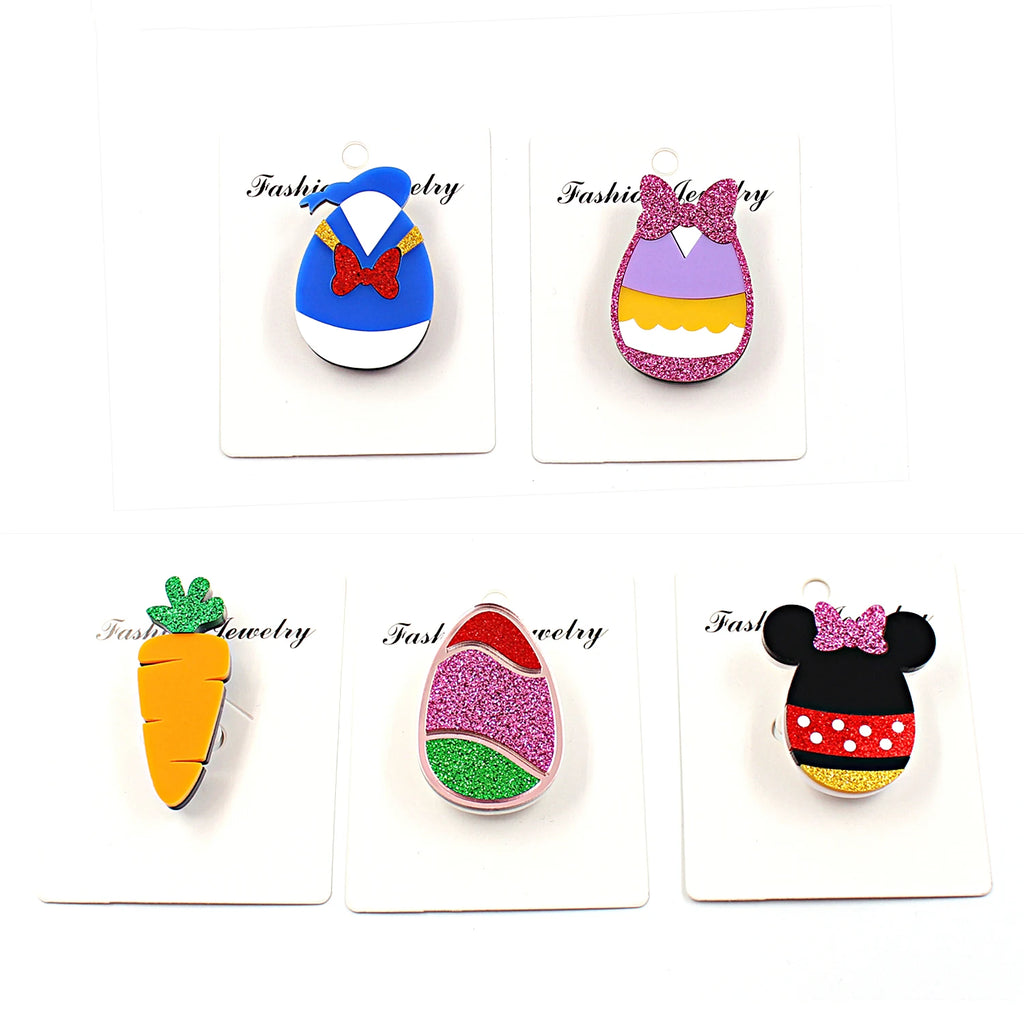 35mm Cute Pear Brooch (Safty Pin) Laser cut Acrylic Jewelry For Baby Girl Gift
