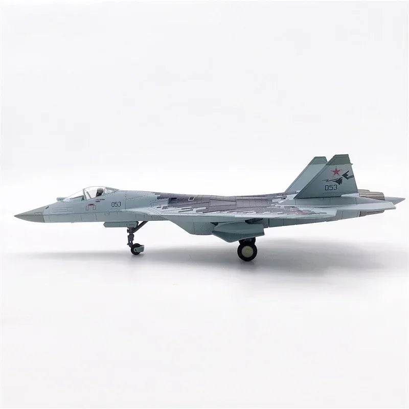 1/100 Scale Diecast Metal Alloy Airplane Model Russian SU57 Aircraft Model Su-57 Plane Model Toy Adult boys Souvenir