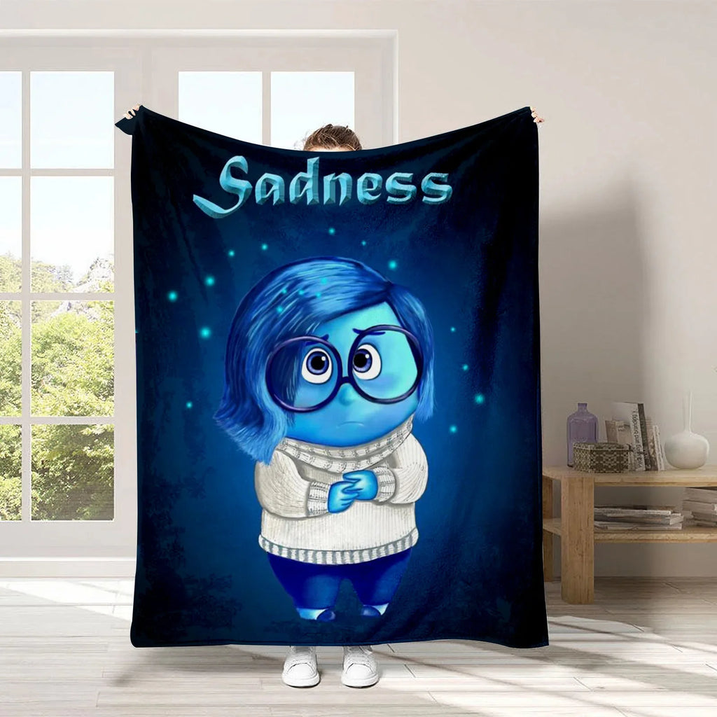 2024 New Inside Out 2 Plush Blanket Emotional Figures Summer Winter Flannel Blanket Soft Cozy Throw Sofa Bed Kids Birthday Gift