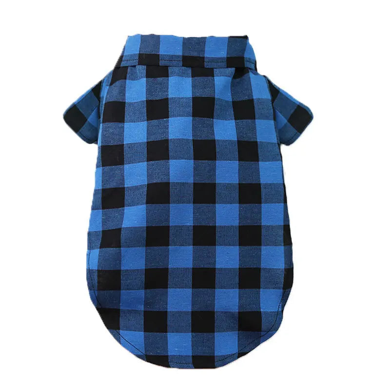 Classical Dog T-Shirts Bowtie Plaid Thin Summer Breathable Dog Clothes for Small Large Dogs Chihuahua Puppy Pet Cat Vest Yorkies