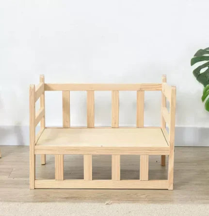 Royal Solid Wood Pet Throne Year-Round Luxury Bed for Teddies and Bichons Non-Toxic Safe Kitty Castle SnUgly Secure Comfort Zone