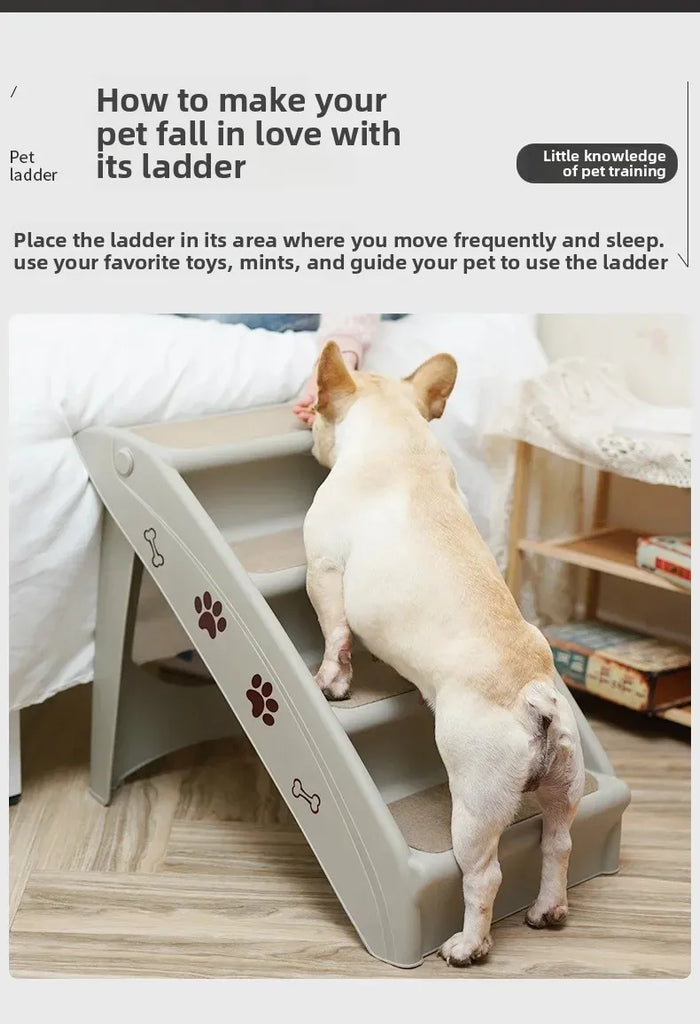 Folding Pet Stairs for Small and Medium Dogs Non-Slip Climbing Steps Easy Access Ramp for Pets Safe and Convenient Indoor