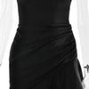 Articat Elegant Spaghetti Strap Satin Split Maxi Dress Women Sexy Backless Bodycon Party Evening Dress Summer Holiday Beachwear