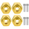 AXSPEED 4PCS Brass 12MM Wheel Hex Drive Adapter Extended 5/8/9/10/11/12/15/20mm for 1/10 RC Crawler Car TRX4 TRX6 Parts