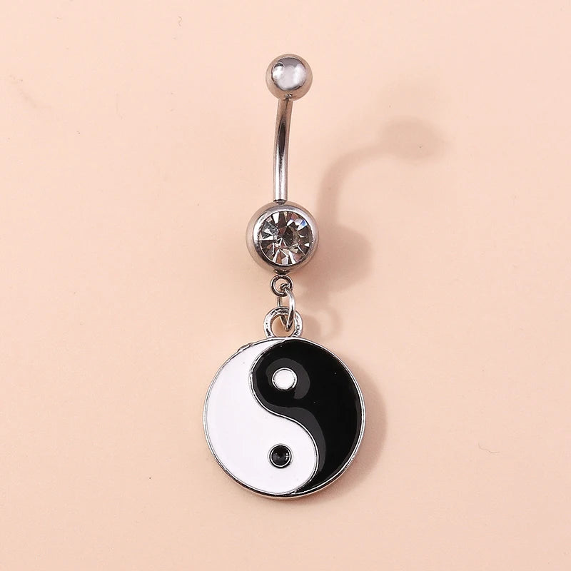 Fashion Fruit Cherry Belly Button Rings Sexy Navel Rings Belly Piercing Body Jewelry for Women Girl Party Holiday Jewelry Gifts