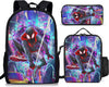 3pcs/set Spider Man Students Backpack Pencil Case Messenger Bag Wear-resistant Lightening Breathable Waterproof Schoolbag