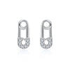 925 Sterling Silver Ear Needle key Pendant Hoop Earrings Gold Earrings For women Lock Pierced Earrings Fashion Party Jewelry
