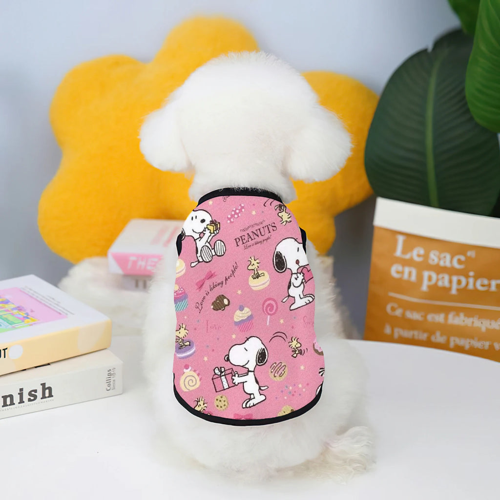 Big Dog Disney Snoopy Pet Vest Puppy Clothes 2024 Chihuahua Dog Summer Products Home Garden