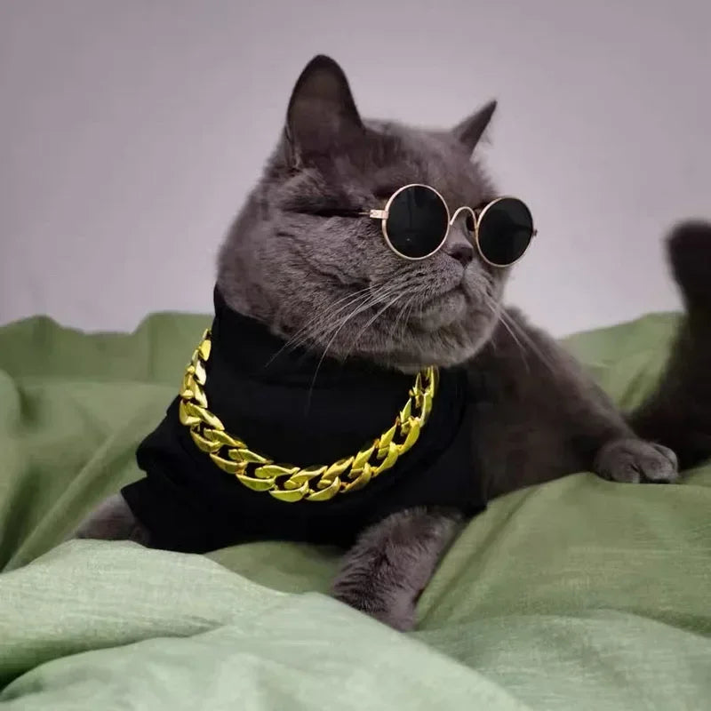 Cat Sunglasses Summer Outdoor Puppy UV Protection Sunglasses Dolls Sun Glasses Small Dog Cosplay Photo Props Cute Pet Sunglasses