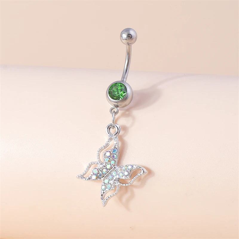 Fashion Fruit Cherry Belly Button Rings Sexy Navel Rings Belly Piercing Body Jewelry for Women Girl Party Holiday Jewelry Gifts