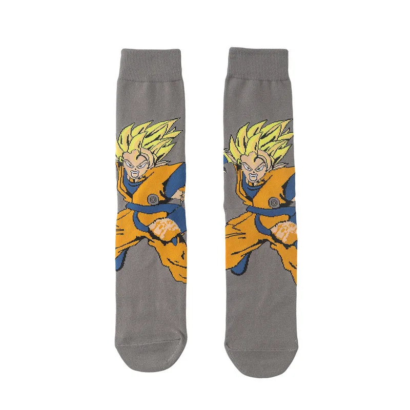 New 1 pair of Bandai cartoon men's and women's socks cartoon personality skateboard socks anime mid tube cotton neutral socks
