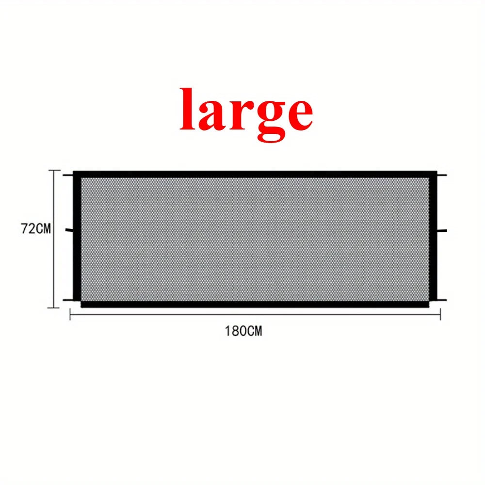 Portable pet safety door: Durable nylon barrier suitable for stairs and balconies - no drilling required pet gate