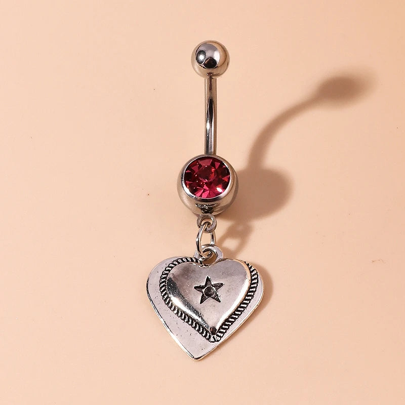 Fashion Fruit Cherry Belly Button Rings Sexy Navel Rings Belly Piercing Body Jewelry for Women Girl Party Holiday Jewelry Gifts