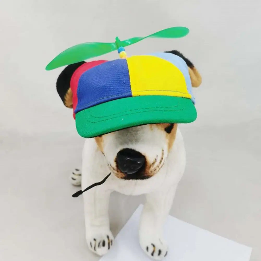 Pet Hat with Propeller Design Breathable Pet Hat Colorful Pet Propeller Hat Adorable Sunproof Dog Baseball Cap for Summer