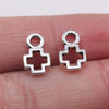 20pcs Charms Hollow Lovely Cross Antique Bronze Silver Color Pendants DIY Crafts Making Findings Handmade Tibetan Jewelry