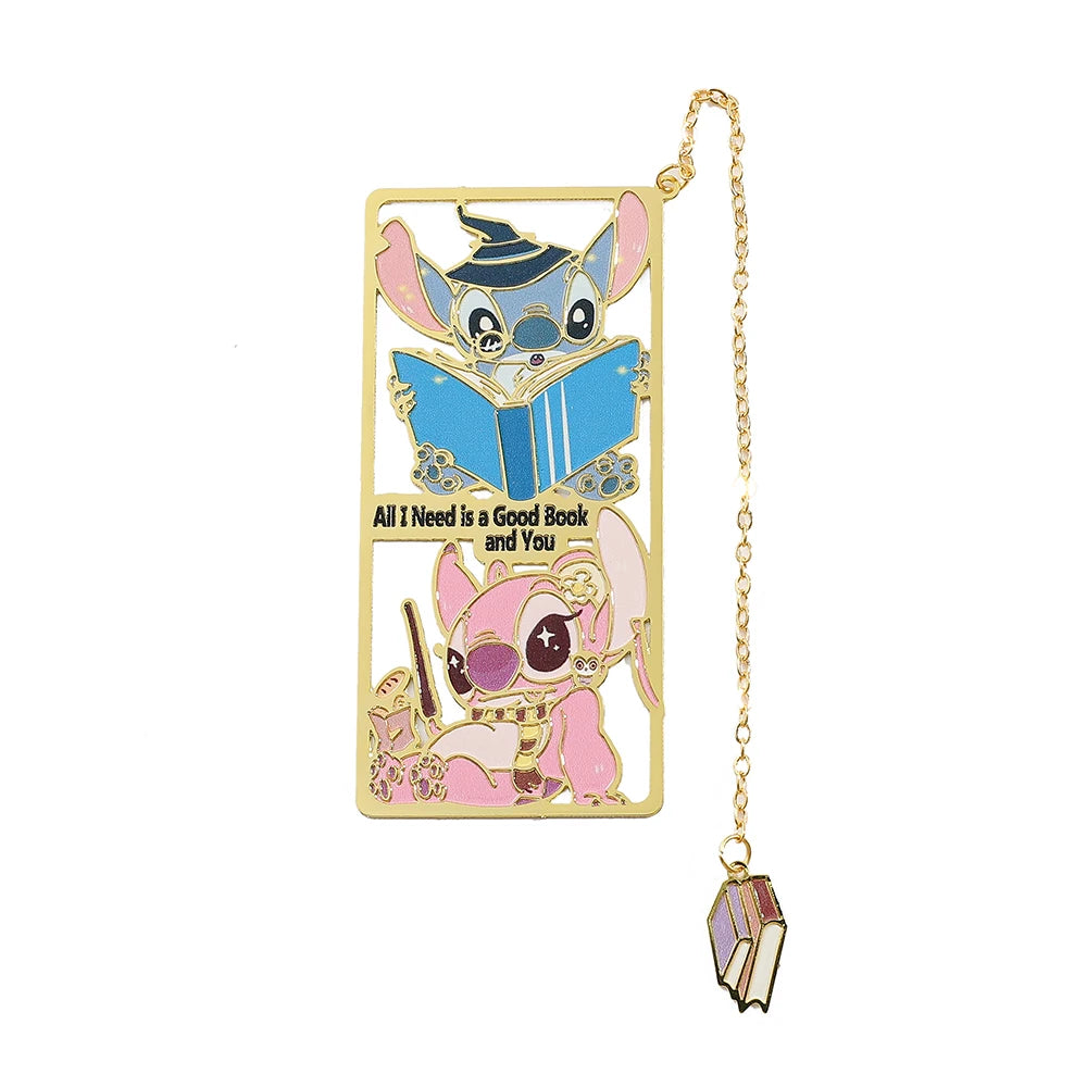 New Disney Stitch and Angel Creative Metal Bookmark with Tassel Reading Supplies Fans Christmas Birthday Back To School Gifts