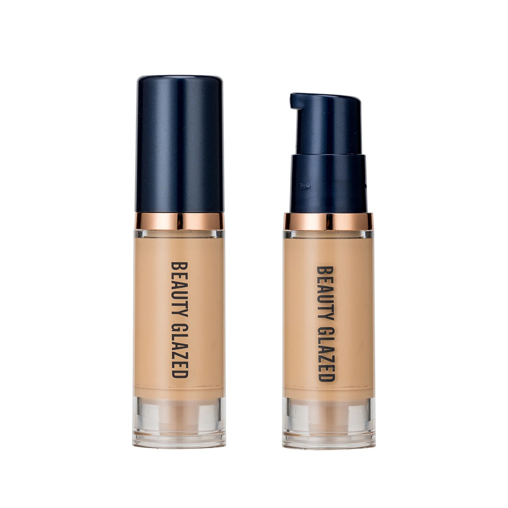 Beauty Glazed 6 Color Liquid Foundation Concealer - Full Coverage, Long-Lasting, Waterproof, Natural Effect,