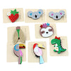 35mm Cute Pear Brooch (Safty Pin) Laser cut Acrylic Jewelry For Baby Girl Gift
