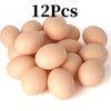 6/12Pcs Plastic Eggs Chicken House Small Fake Eggs Farm Animal Supplies Cages Accessories Guide Chicken Nest Egg Painting