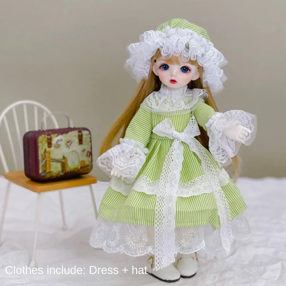 New Elegant 30cm Doll Clothes Pretty Casual Doll Dress Cute 1/6 BJD Doll Outfit Set