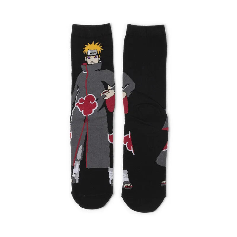 New 1 pair of Bandai cartoon men's and women's socks cartoon personality skateboard socks anime mid tube cotton neutral socks