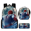 3pcs/set Spider Man Students Backpack Pencil Case Messenger Bag Wear-resistant Lightening Breathable Waterproof Schoolbag