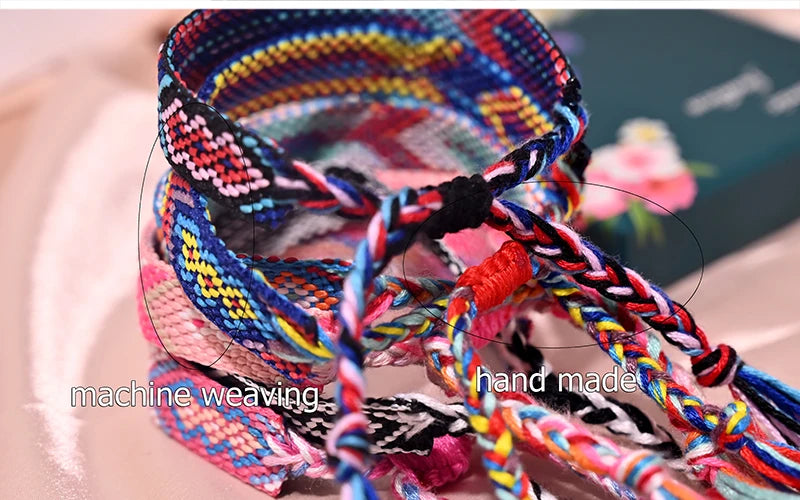 12 Colors Bohemia Friendship Tassel Bracelet for Women Fashion Cotton Rope Weaveing Summer Beach Boho Girl Bracelets