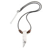 Men Vintage Rectangle Obsidian Pendent Necklace Natural Tiger Eye Labradorite Gem Leather Rope Braid Necklace Healing Jewelry