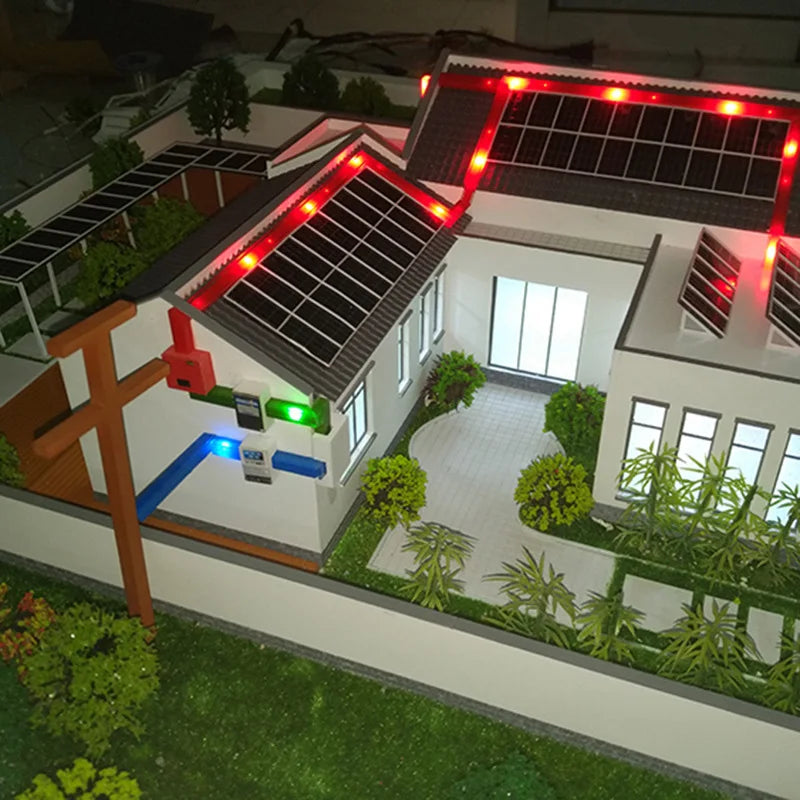 Scale 1:64 1:87 Simulation Solar Energy Model DIY Making Architecture Building Layout for Diorama Can't Generate Electricity 1Pc