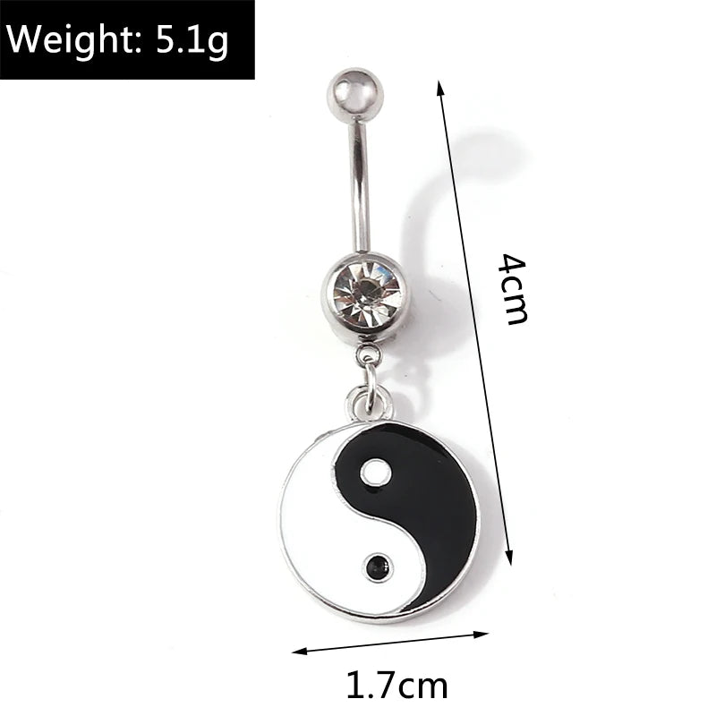 Fashion Fruit Cherry Belly Button Rings Sexy Navel Rings Belly Piercing Body Jewelry for Women Girl Party Holiday Jewelry Gifts